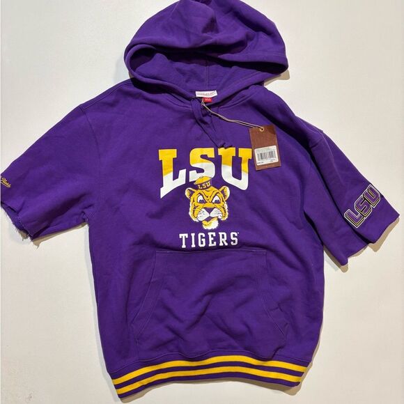 Purple LSU Tigers Fleece Short Sleeve Hoodie - Medium - Picture 1 of 7